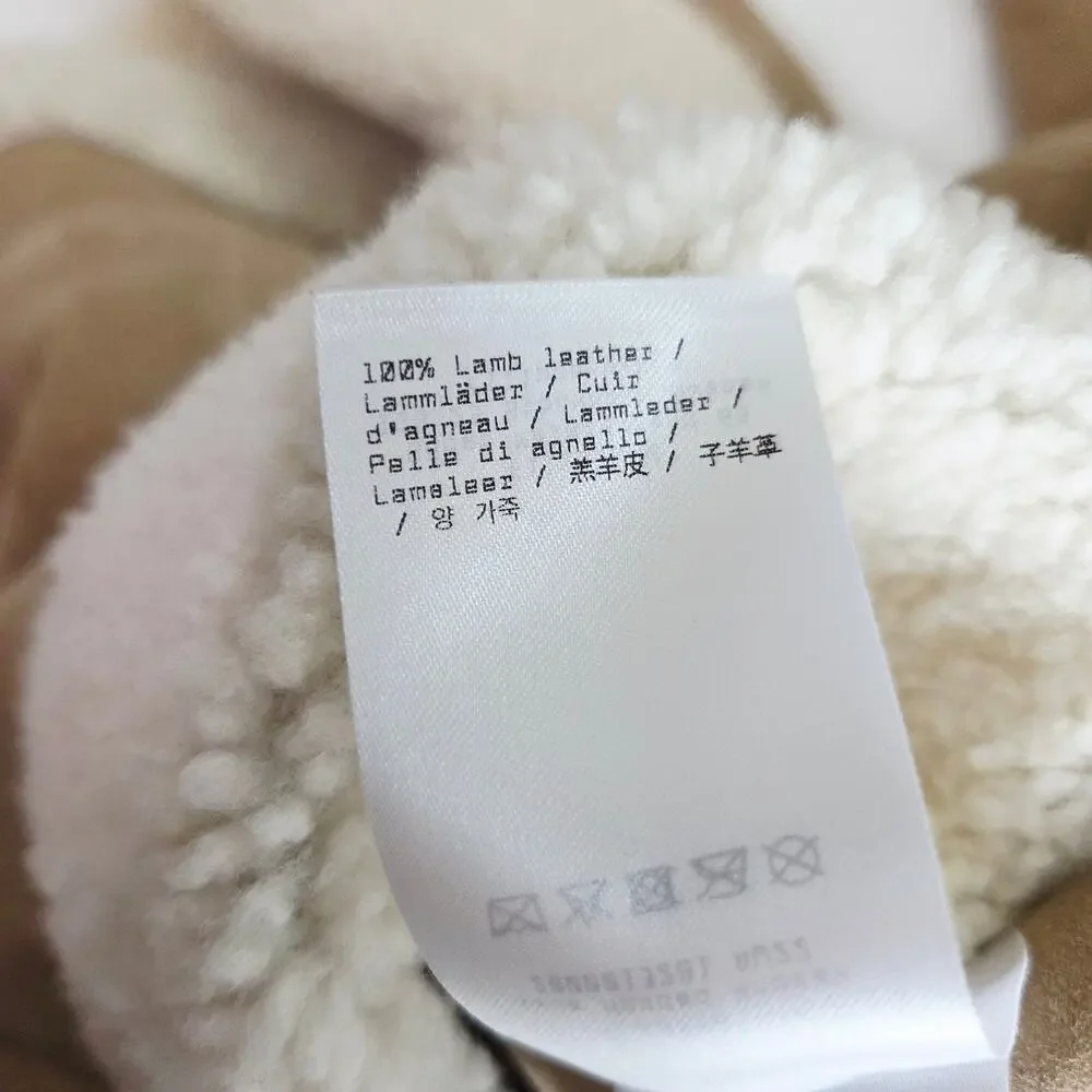 Filippa K Veda Suede Shearling Hooded Anorak Coat XS S